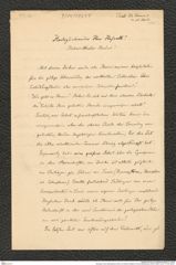 Nachlass Franz Steindachner, Brief von Eduard Graeffe an Franz Steindachner (30.04.1905), Inv.Nr. 173.49, Seite 1